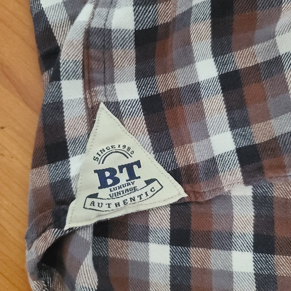 Boston Traders Men's Size L Long Sleeve Shirt Multicolor Checked - Picture 10 of 10